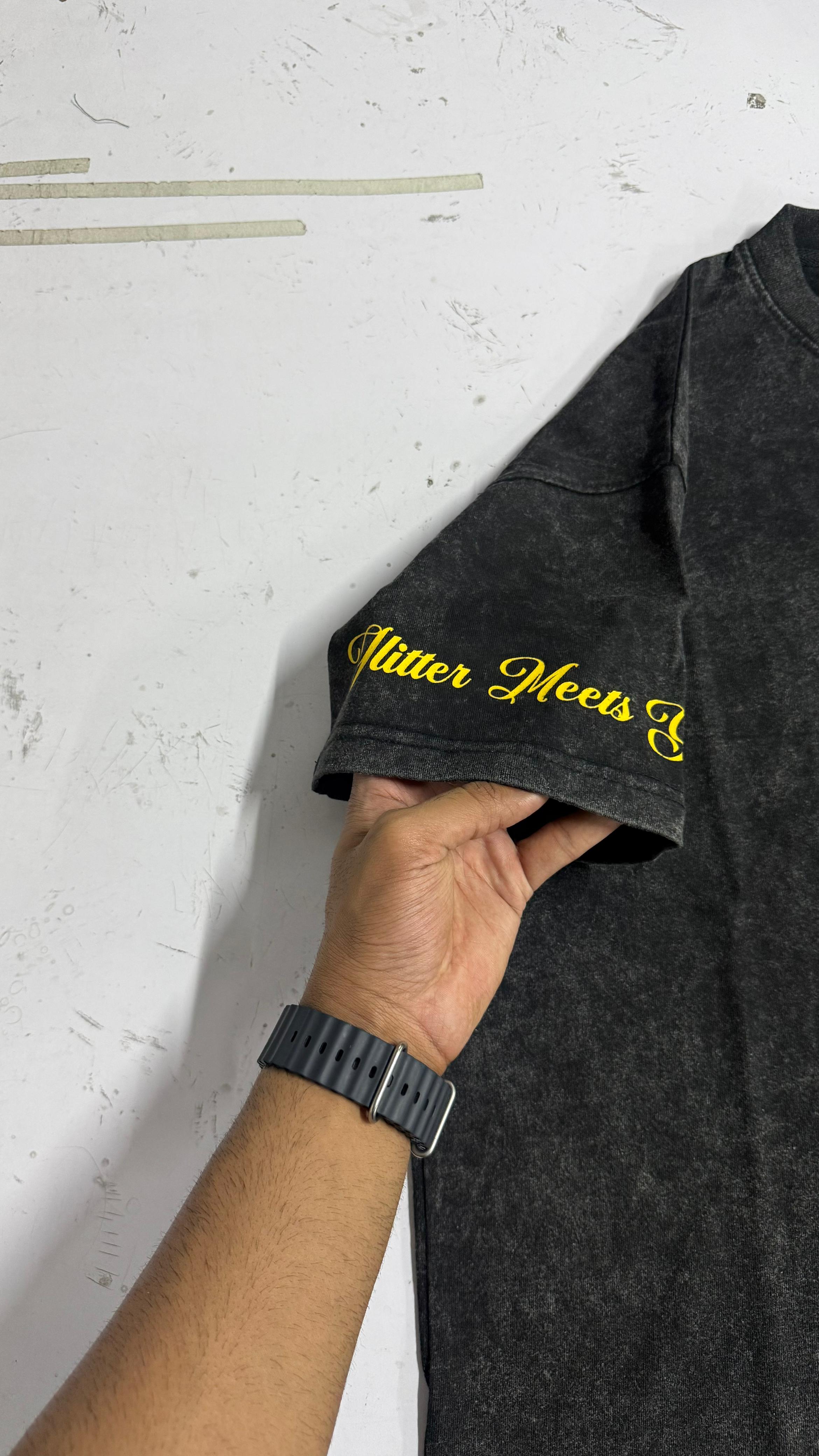 Vintage Black Oversized Tee