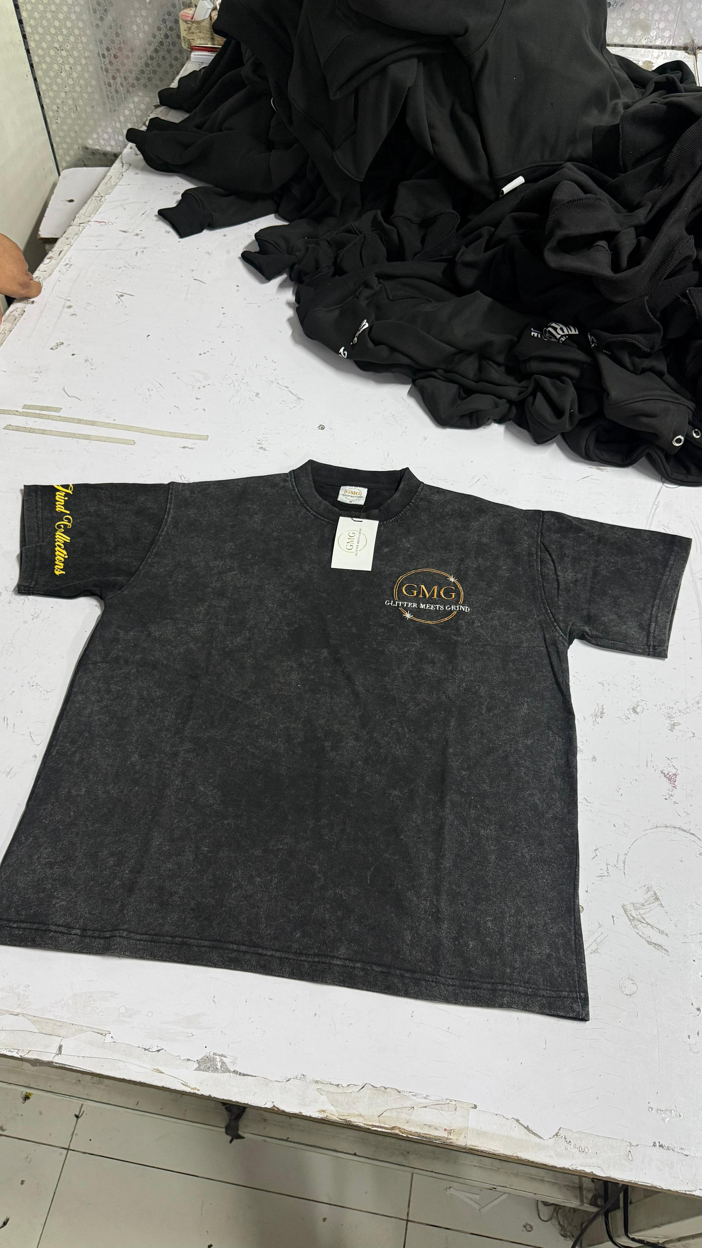 Vintage Black Oversized Tee